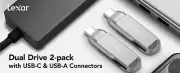 Lexar 128GB 2-in-1 Dual Flash Drive USB-C and USB-A, Mac-Android- PC– 2 Pck-NEW