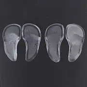 OUKENS 2 Pairs Gel Arch Support Pads Plantar Fasciitis Shoe Insoles, Adhesive High Arch Pad Flat Feet Inserts Cushions for Relieve Pressure and Foot Pain, One Size for Women and Men