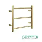 Linsol Avid 3 Bar Heated Towel Rail Brushed Brass
