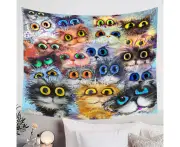 Big Cats’ Eyes Tapestry