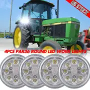 Par36 Round Led Work Lights Hi/Lo Beam For John Deere Sprayer 6700 RE25126 4PC