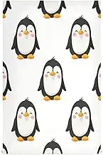 GAIREG Cartoon Penguins White Kitchen Cleaning Towels, 28x18 Inches Absorbent Kitchen Decor Towels, Set of 4