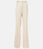 [Tom Ford] Tom Ford Silk and wool twill bootcut pants UK 12 beige