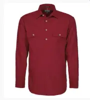 Ritemate - Mens Ochre L/S Pilbara Half Button