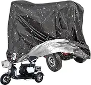 Motorbike Protection Cover - Waterproof Scooter Cover | Heavy Duty Water Resistant Scooter Storage Bag | Elastic Portable Electric Motorbike Bag for Exercise, Touring, Motocross, Travel, Biking
