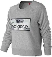 [New Balance] Womens Essentials Linear Pullover Scoop Neck Sweatshirt Color Choice
