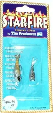 Box of 12x STARFIRE TOPAZ JIG FISHING LURES 1/8 oz, BLACK 72001