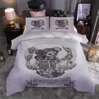 Smiling short skulls3D Print Duvet Quilt Doona Covers Pillow Case Bedding Sets