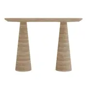Rockwell Textured Concrete Hallway Console Table - Beige