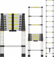 Advwin 3.2m Telescopic Ladder Portable Extension Aluminum Telescoping Ladder