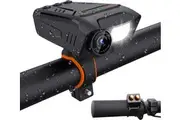 3 in 1 Bike Lights, Bike Video Camer, Bike Horns with Photo and Video Recording Mode ,600 Lumens Bicycle Light,1080P Sports Action Camera, Dash Camera for Bike, Mini Dash Cam