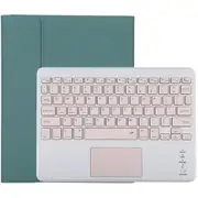 Bluetooth Keyboard & Tablet Case For Ipad 10.2 / Ipad Air 2019 Detachable Touch Pad Pen Slot Holder Pink Leather Dark Green Keyboards