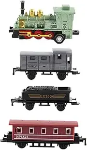 ERINGOGO Pcs Alloy Steam Train Set Pull Back Model Train Toys for Boys Safe Anti-wear Educational Toy