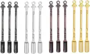 12pcs Mini Shovel Powder Scoop Metal Snuff Spoon with Ring for Herbs Glitter Spice Salts Sugar Cooking Baking