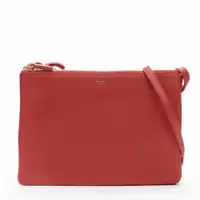 在飛比找PopChill優惠-[二手] CELINE Trio red soft leat