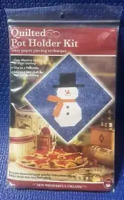 Holiday Kit Snowman Quilted Pot Holder Or Doll Quilt Dritz Paper Piecing NEW