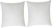 HEALEEP Home Pillowcase Stuffer 2pcs Square Pillow Inserts Sofa Decor Pillow Bed Couch Inserts Soft Fluffy