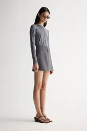 Elowen Mini Skirt Slate Size 6 | Elka Collective