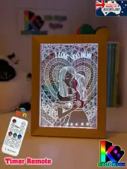 I LOVE YOU MUM HEART PERSONALISED 3D LED Night Light 7 Colour Change Lamp