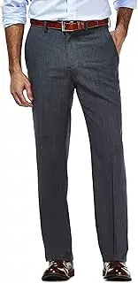 [Haggar] Men's Travel Performance Stria Gab Tailored Fit Flat Front Suit Separate Pant