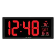 14.5" LARGE DIGITAL LED OVERSIZED WALL CLOCK WITH DATE AND TEMPERATURE FOR HOME