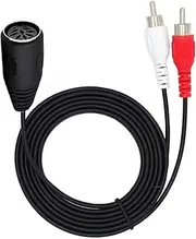 Qaoquda DIN 8 Pin to RCA Cable, 8-Pin Din Female to 2 RCA Male Audio Adapter Cable for Electrophonic Bang & Olufsen, Naim, Quad Stereo Systems (DIN 8Pin F/2RCA M 1.5M/5Feet)