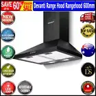 Devanti Pyramid Range Hood Rangehood 600mm 60cm Home Kitchen Canopy Black New AU
