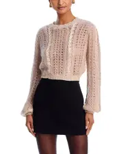 Frame Femme Mixe Cable Knit Sweater