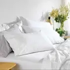 MyHouse Riley Bamboo Cotton Bed Sheet Set Bamboo/Cotton - White - King Single