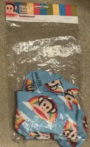 New Paul Frank Blue Monkey Rainbow Stretchable Fabric Book Sleeve Cover