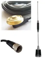 Mobile Radio Antenna UHF 5dBd NMO Hole Mount PL259 Connector Icom Kenwood Vertex