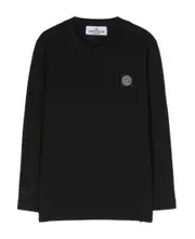 Stone Island Junior Compass Logo-Patch Crewneck T-Shirt 14Y,12Y,10Y black