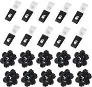 20 PCS Garden Flag Rubber Stoppers and Adjustable Anti-Wind Garden Flag Clips fo