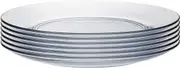 Duralex 12pc LYS Glass Dinner Plates Set - Extra Strong Tempered Dining Tableware - 23.5cm