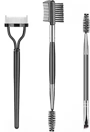 Mtxorvix 3Pcs Eyebrow Brush Eyelash Separator Brow Comb & Lash Spoolie Professional Eye Makeup Tools, 3 Head Eyebrow Eyelash Shaper Eyelash Comb Double Head Brush Makeup Grooming Tool, Eyelash Comb
