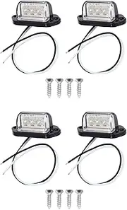 Binxind 2X Number Plate Lights LED License Plate Light Rear Lamps Universal 12V 24V for Car Vehicle Ute Van Caravan Lorry Boat