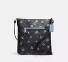 NWT COACH Mini Rowan File Bag in Signature Canvas With Snowflake Print CF285