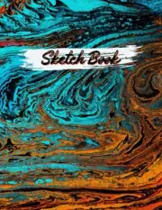 MarbleArt Sketchbook: Abstract Art Background, Artist Drawing Pad, 8.5" x 11" 11