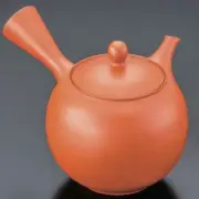 Tokoname-yaki Kyusu 9-109 by Hiroji16th generationa vermilion marbl From Japan