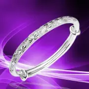 New Fashion Silver Women's Charm Bangle Bracelet – Stylish Jewelry Gift