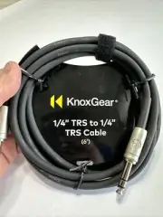 Knox Gear 1/4in TRS to 1/4in TRS Cable (6-Feet) (c13)