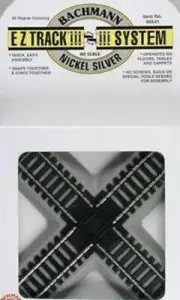 Bachmann 44541 HO Nickel Silver 90 Degree E-Z Track Crossing