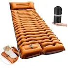 Sleeping Pad for Camping, Ultralight Inflatable Camping Mat with Pillow Orange