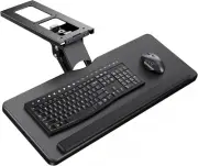 Keyboard Tray under Desk, Height Adjustable Mouse & Keyboard Tray with Swivel