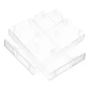 2 Pcs Tape Storage Box Clear Cassette Holder Audio Cases Recording