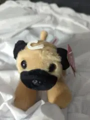 Aurora Realistic Pug Puppy Dog 9" Cute & Soft Plush Stuffed Animal Toy Sitting