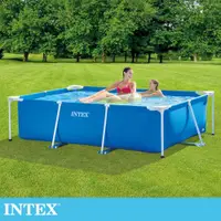 在飛比找ETMall東森購物網優惠-INTEX 簡易裝長方型框架游泳池/戲沙池220x150x6