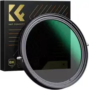 K&F Concept 2in1 58mm Camera Lens Filter Variable Fader ND2-ND32 & CPL No X Spot