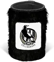 AFL Fluffy Stubby Cooler - Collingwood Magpies - Can Holder