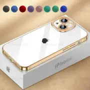 Case For Apple iPhone 14 13 12 Pro Max 11 XS XR 14 Plus Plating Clear Soft Cover